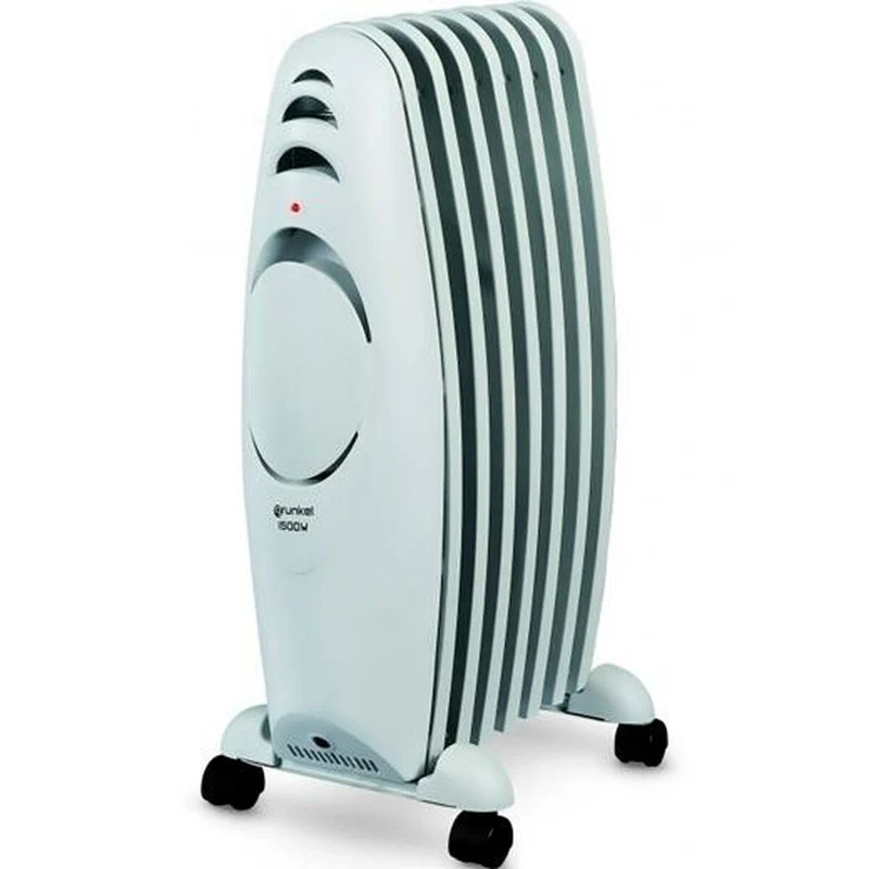 Radiatore a olio (7 camere) Grunkel RAC-7 Efiheat Bianco Grigio 1500 W