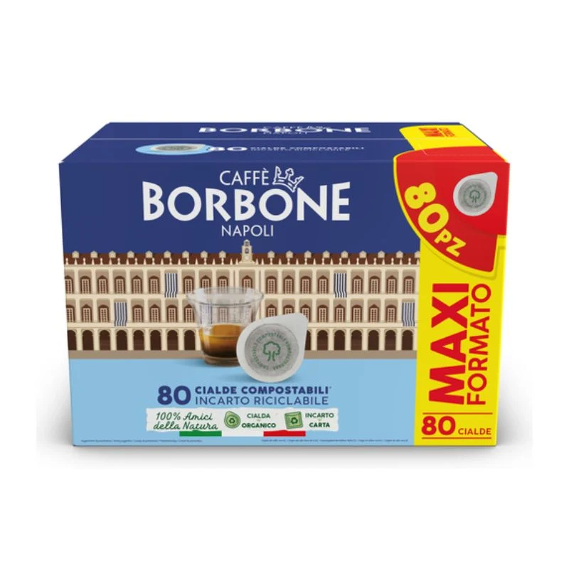 Caffè Borbone Miscela Decisa in cialde da 44mm compostabili, 80pz, compatibili con macchine con sistema Easy Serving Espresso