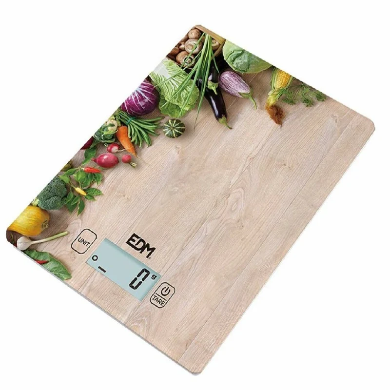 bilancia da cucina EDM 07527 marrone legno 5 kg