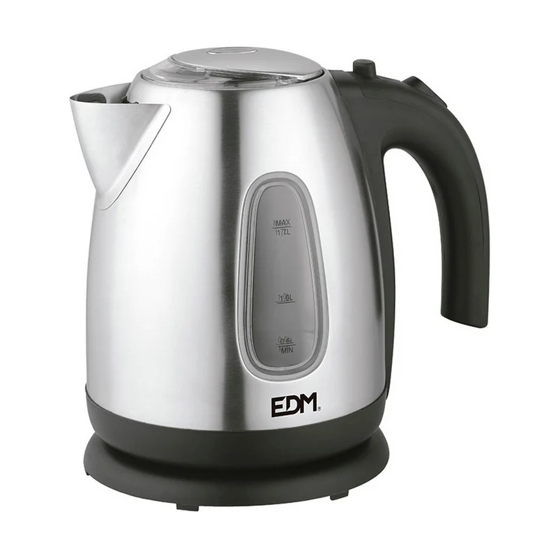 Bollitore EDM 07656 Bollitore Nero Acciaio inox 2200 W 1,7 L