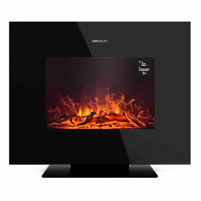 Camino Elettrico Decorativo Petto Cecotec ReadyWarm 2700 Design Fiamme Nero 1000 - 2000 W