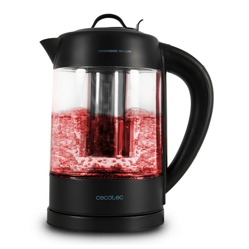 Bollitore e Bollitore Elettrico Cecotec ThermoSense 390 Trasparente 2200W 1,7 L Nero Acciaio inox 2200 W 1850-2200 W 1,7 L