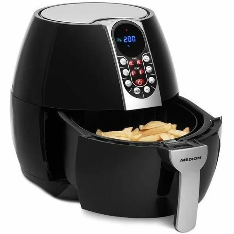 Friggitrice ad aria Medion 1500 W 2,8 L Nero/Argento