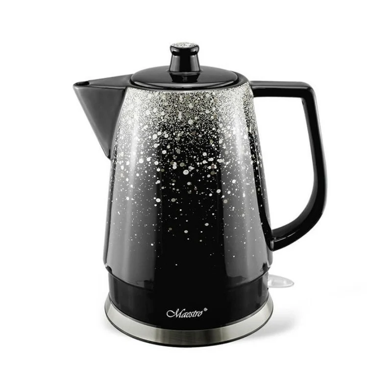 Bollitore Feel Maestro MR-074 Nero Argento Ceramica 1500 W 1,5 L