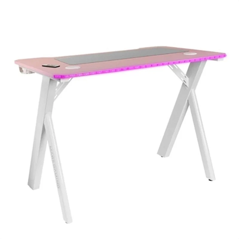 Scrivania Mars Gaming MGD100RGBP Acciaio Bianco Rosa 100 x 60 cm