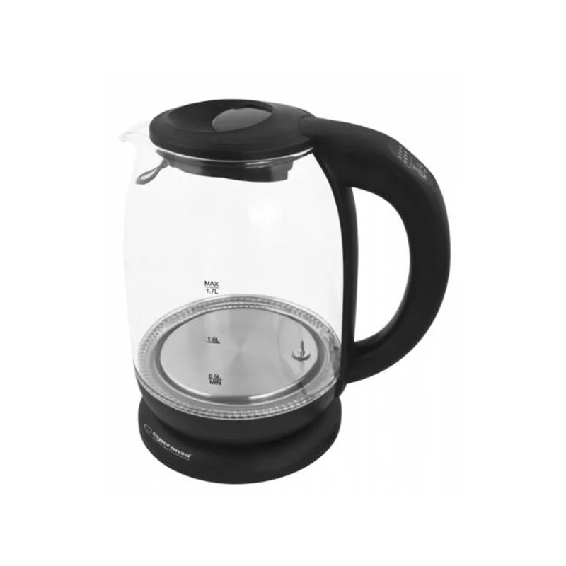 Bollitore Esperanza EKK027 Vetro Nero Plastica 2200 W 1,7 L