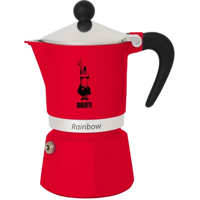 Caffettiera Bialetti Rainbow Rossa Alluminio 60 ml