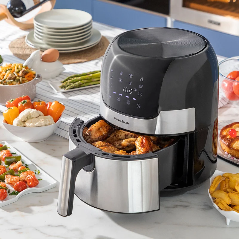 Friggitrice ad Aria InnovaGoods Fryinn 3500 Nera 1400 W 3,5 L Acciaio inossidabile