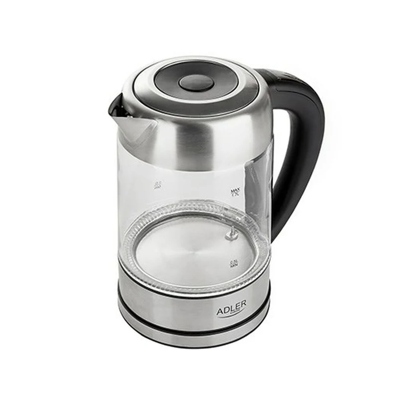 Bollitore Adler AD 1247 Cristallo Acciaio Vetro Grigio 2200 W 1,7 L
