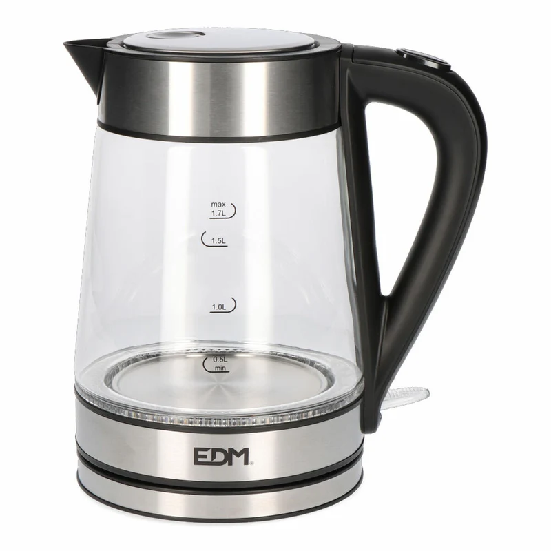 Bollitore elettrico con luce LED EDM 07657 Crystal 1850-2200 W 1,7 L