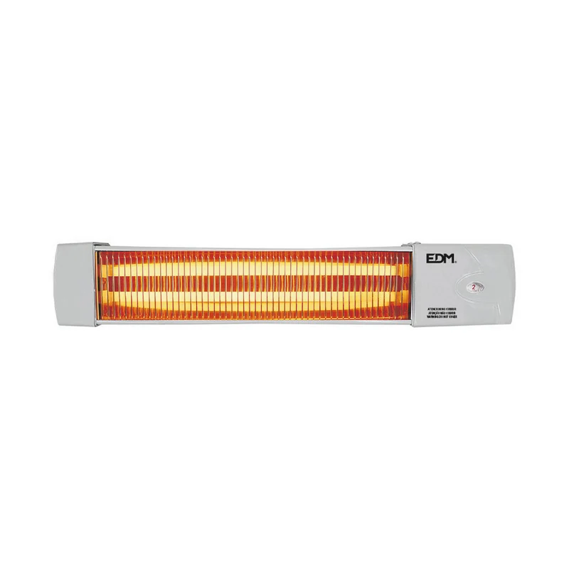 Riscaldatore al quarzo EDM 07103 07103 Bianco Grigio 600-1200 W Bagni