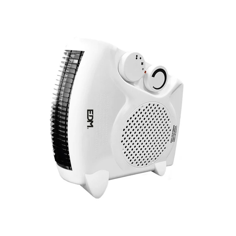 Riscaldatore EDM 07205 Bianco 1000 - 2000 W Compatto