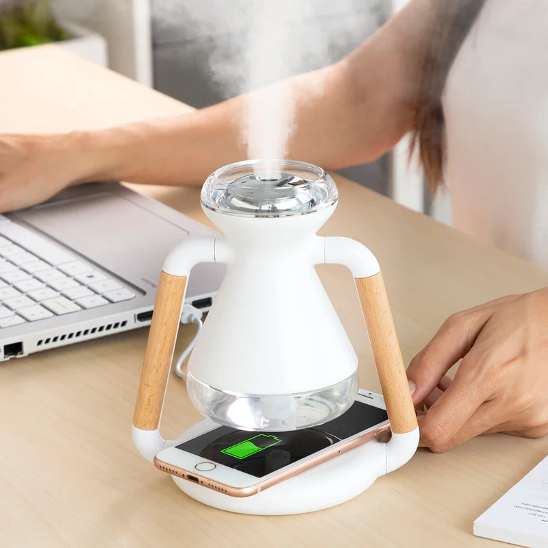 Caricabatterie Wireless 3 in 1, Diffusore di Aromi e Umidificatore Misvolt InnovaGoods