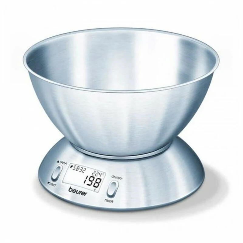 bilancia da cucina Beurer 708.40 Nero Argento Acciaio