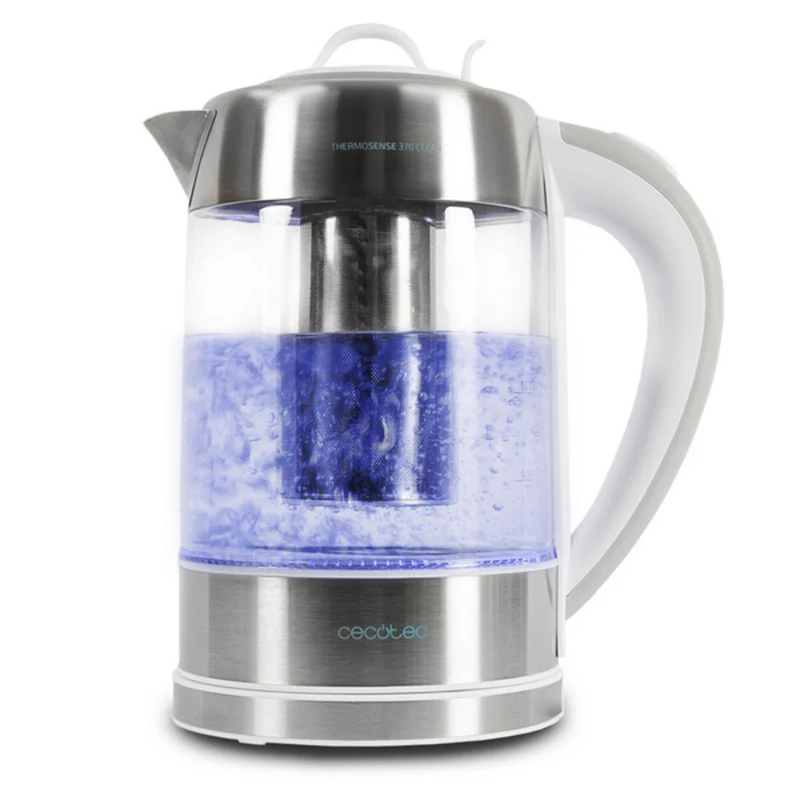Bollitore Cecotec ThermoSense 370 Trasparente 2200W 1,7 L Bianco Acciaio inossidabile 2200 W 1850-2200 W 1,7 L
