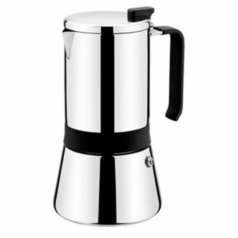 Caffettiera Italiana Monix M770010 Acciaio Inox 10 Tazze Grigio 500 ml 900 g