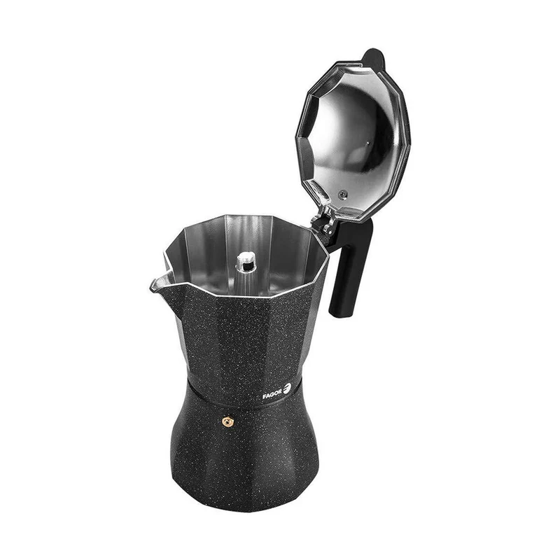 Caffettiera Italiana Fagor Tiramisu Alluminio Nero 12 Tazze