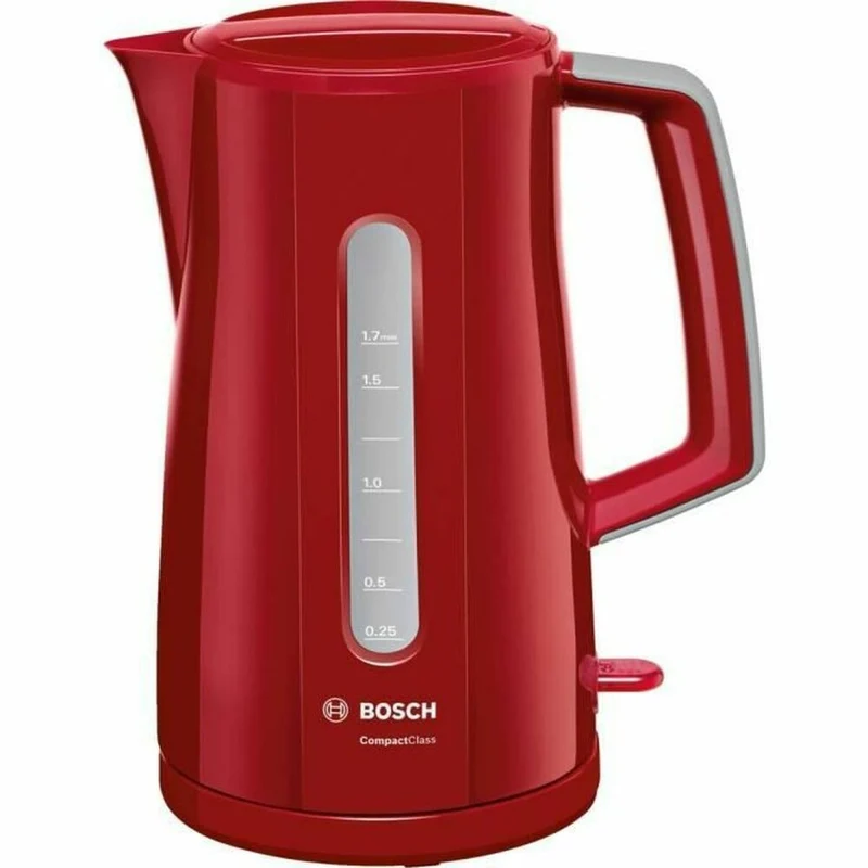 Bollitore BOSCH TWK3A014 2400 W Rosso Acciaio inossidabile Plastica/Acciaio inossidabile 2400 W 1,7 L 1,7 L