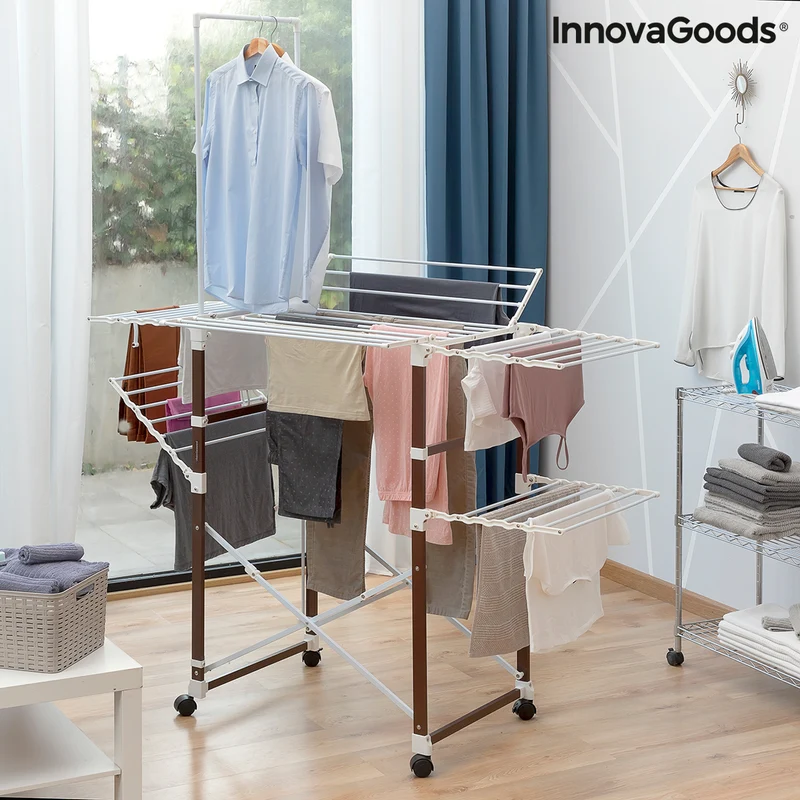 Stendibiancheria Pieghevole con Ruote Flareck InnovaGoods