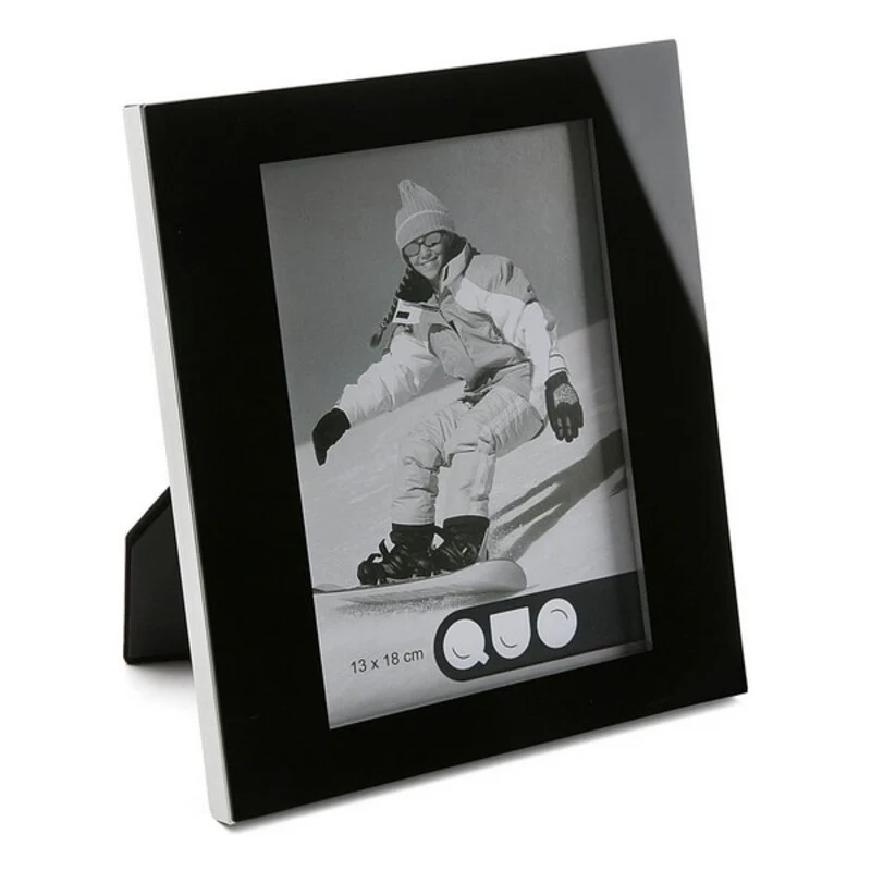 Portafoto in cristallo nero (13 x 18 cm)